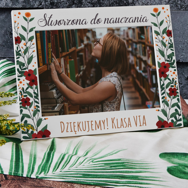 Stworzona do nauczania - Ramka na zdjęcia z nadrukiem